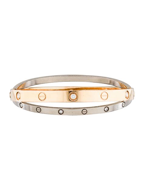 cartier bracelet two tone|cartier love bracelet sizes.